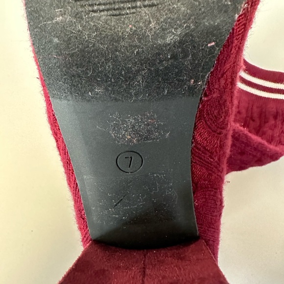 Catherine Malandrino Burgandy Sock Boots size 7 - Picture 13 of 16